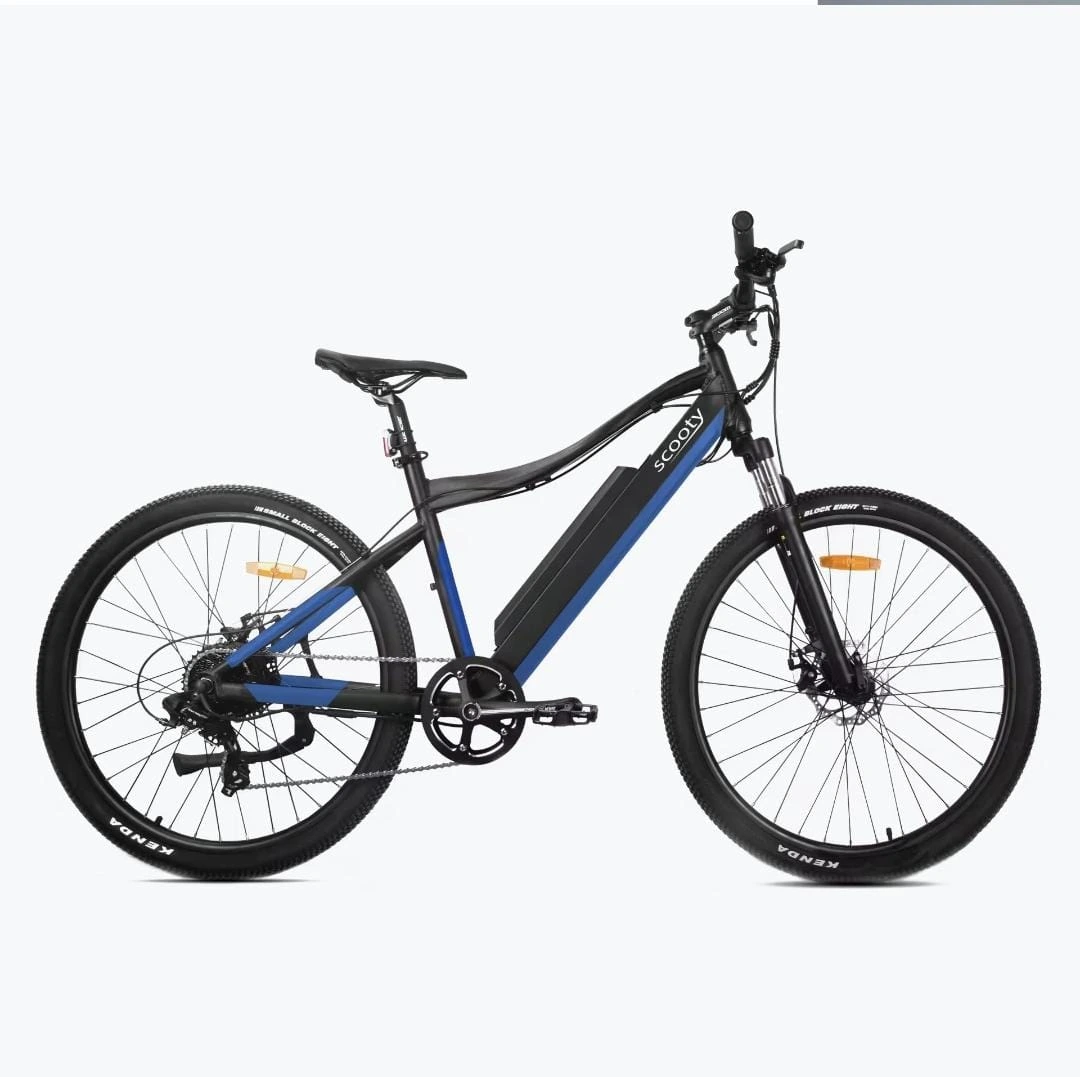 SCOOTY E-Bike Trekking Hybrid 250W 482Wh 65km 8-Gang Shimano COUNTRY 28 blau